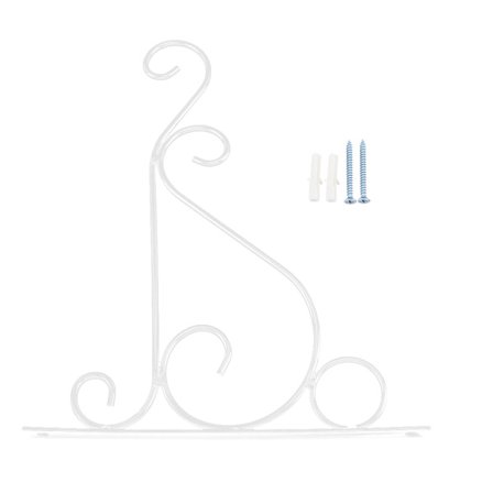 Jernplantehængere Væghængende blomsterkrog til hjemmet havedekoration 25*21cm (hvid)