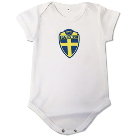 Body - Sverige baby body i vit