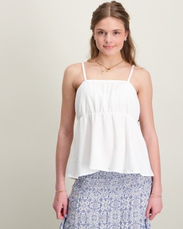 Grunt GRBega Struk Top Hvid Toppe/Bluser Pige - Kids Brand Store