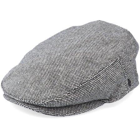 Jaxon & James - Zwart flatcap Cap - Marl Tweed Black Flat Cap @ Hatstore