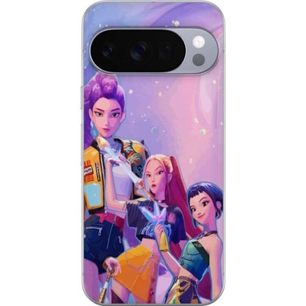 Yhteensopiva Puhelinkuori Google Pixel 10 Pro Tulevaisuuden popdivat neonväreissä, joilla on taianomaisia yksityiskohtia unenomaisen galaksitaustan