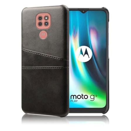 Motorola Moto G9 Play skal med korthållare - Svart Svart