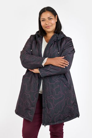 CISO - Jakke - Sort / Bordeaux - Mønstret