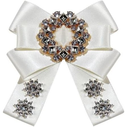 Siden slips, koreanskt band, tyg slips, rosett slips, glänsande strass blomma broscher nålar, mode brittisk stil skjorta corsage bröllop fest smycken 