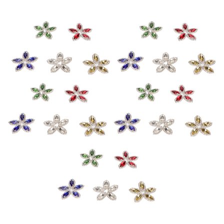 25 st färgglada glasstenar DIY sy stenar för kläder handväskor skor dekoration