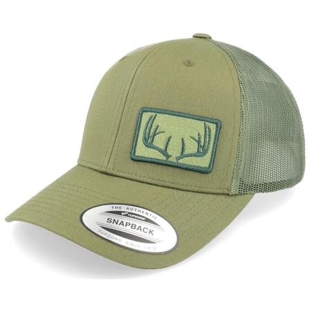 Hunter - Groen trucker Cap - Antlers Patch Side Buck Green Trucker @ Hatstore