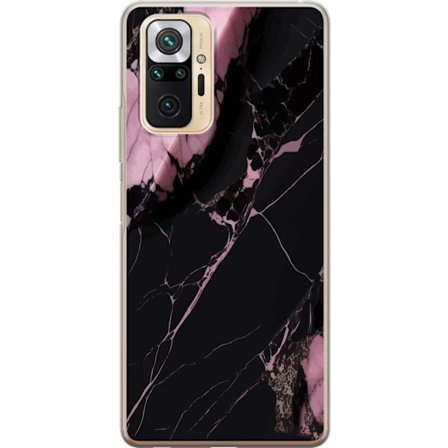 Kompatibelt Mobilskal till Xiaomi Redmi Note 10 Pro Svart rosa marmor