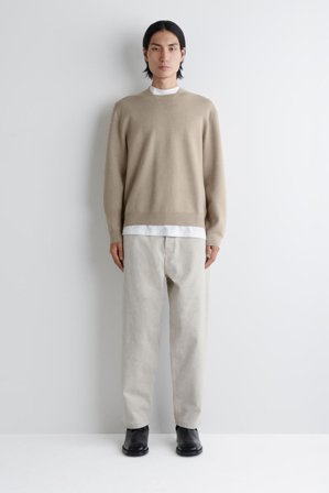 COS Men's Maglione In Tessuto Doppiato in Beige