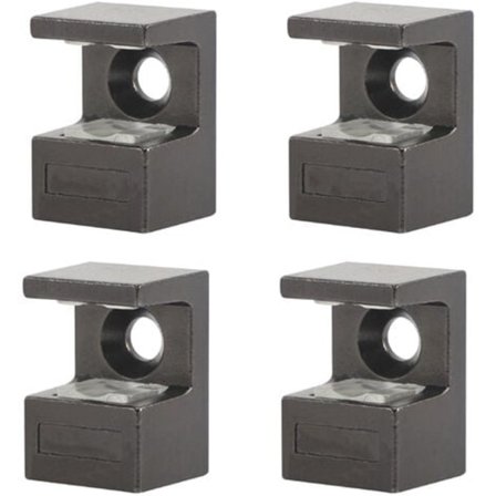 4PCS Zinklegering Glasklämma Hållare, 5-9mm Justerbar Hållare Klämma, Grå