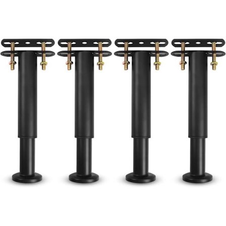 Sängben, sängbasfötter, justerbara sängben i metall för sängbas, garderob, soffa 18-33cm - Set om 4