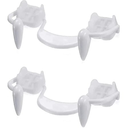 4 stk. Tilbageklappelige Vampyr-Tænder Sæt Teleskopiske Tænder Tænder Beslag Falske Proteser Med Halloween Party Tænder (3 stk. Normal), Halloween 