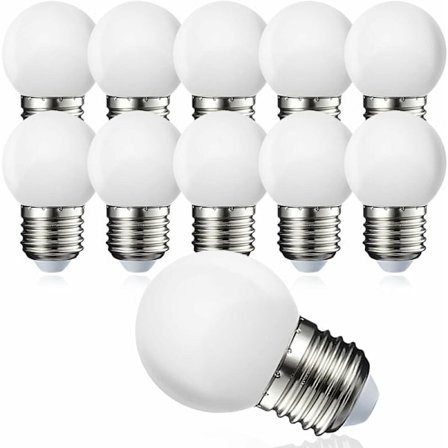 10-pack E27 G45 LED-glober - Varmvit 3000 K - 5W G45 - Matt polykarbonatskal - Ej dimbar [Energiklass G]