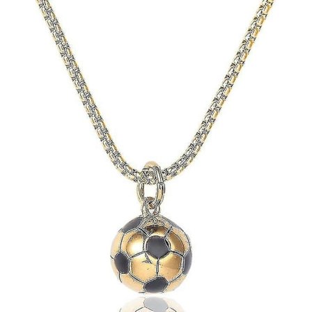 Fotbollsberlock Halsband Fotbollspresenter För Kvinnor Och Män, 3d Rostfritt Stål Fotbollshänge Halsband