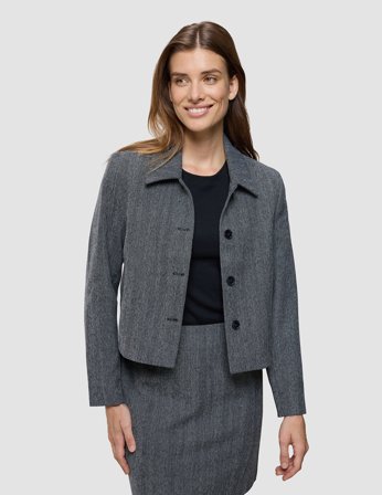 Shaping New Tomorrow - Dame - Serene Jacket - Grey Herringbone - Størrelse XL