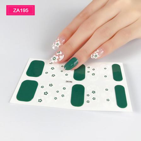 False Nail Art Sticker 3d Bronzing Flower Dekaler Full Täckning