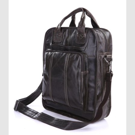 Ciemny skórzany plecak Shiver dla mężczyzn - Skórzane torby
