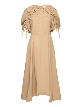 Puffed Slv Flare Dress W Shirring Detail Beige 3.1 Phillip Lim