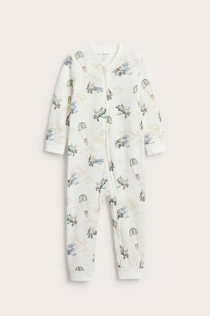 Newbie | Pyjamas med luftballongprint Offwhite 62 | Offwhite