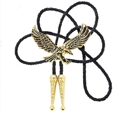 Cowboy Western Bolo Tie til Mænd Vintage Skjold med Håndlavet Sort Læder