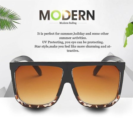 Europæisk-amerikansk mode til kvinder Oversize store firkantede stel solbriller