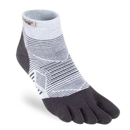 Injinji Run Light Weight Mini-Crew Men workout socks Grey XL