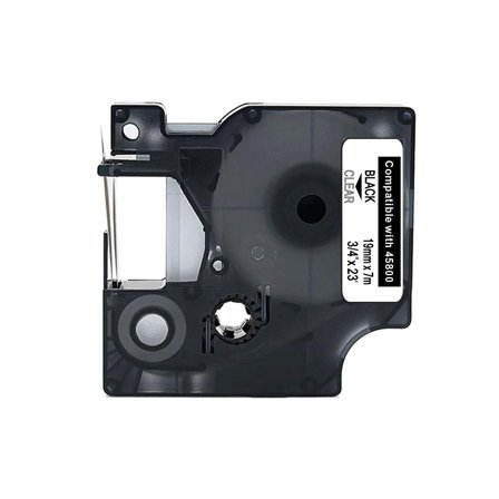 Tape 19mm Svart på Klar - Lyreco - Kontorsmaskiner - Märkmaskiner och tape - Tape - Dymo D1