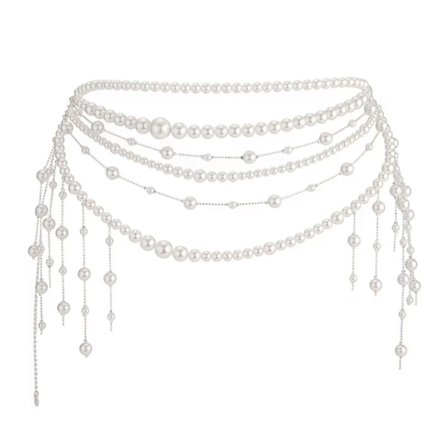 90'er Inspireret Perlekropskæde Dame Mode Lagdelt Bælte Fest Smykker Dekoration