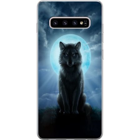 Kompatibelt Mobilskal till Samsung Samsung Galaxy S10+ Wolf in the Dark