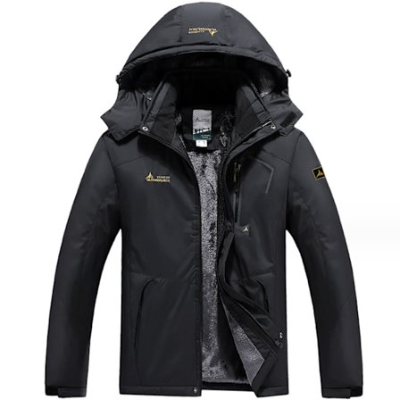 Vanntett Skijakke for Menn, Varm Vinter Snøjakke, Fjell Vindjakke med Hetter, Regnjakke