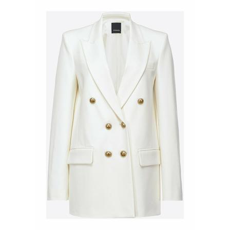 Pinko Chinotto 5 fabric point Jakke Hvid, Dame