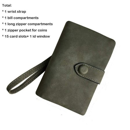 Tri-fold Lommebok Kort Lommebok ARMY GREEN