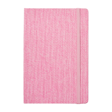 Åhléns Home Linjerad anteckningsbok textil A5 ROMEO Kontor & papper Rosa ONESIZE