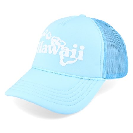 American Needle - Hawaii Foamy Valin Sky Blue Trucker Trucker Blue Cap - @ Hatstore