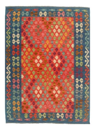 Hand Woven Kilim Afghan Old Style Rug 154X198 Wool Small
