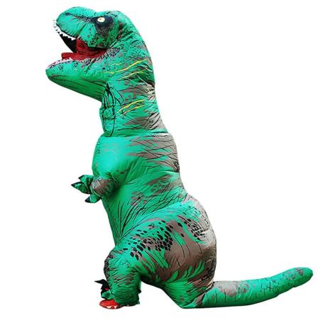 Dinosaur Uppblåsbar Cosplay kostym T-Rex Anime Cartoon green Fit Height 150-195cm