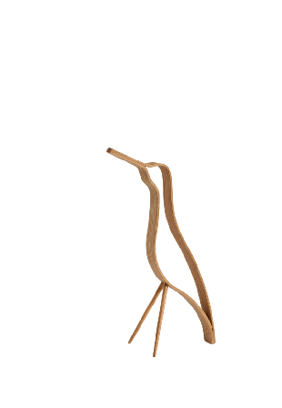 Cooee Woody Bird High Dekoration Beige 32 CM