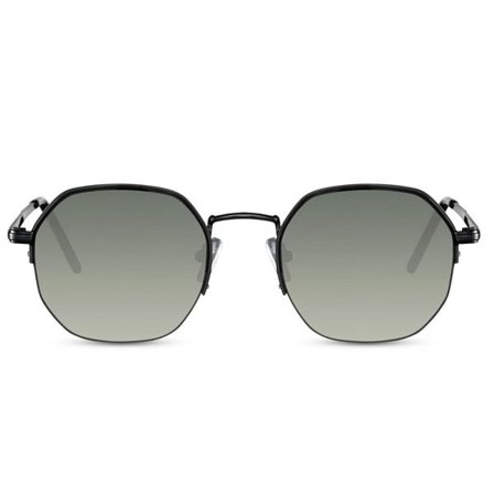 Runde solbriller - Sølv/Grøn