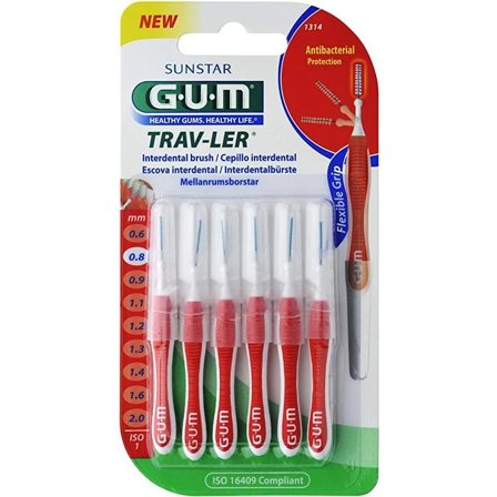 Gum Trav-Ler 0,8 Scovolino Pro 6 Pezzi