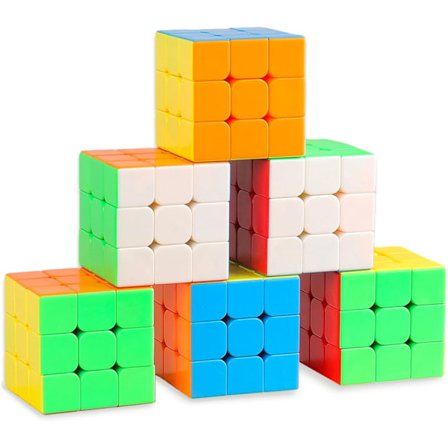 6-pack Speed Cube Set, Lätt och Smidig Vridning Professionell 3X3X3 Speed Cube, För Barn, Vuxna och Alla Åldrar