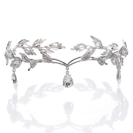 Tiara och kronor för kvinnor, bröllopstiara för brud, älvcosplay