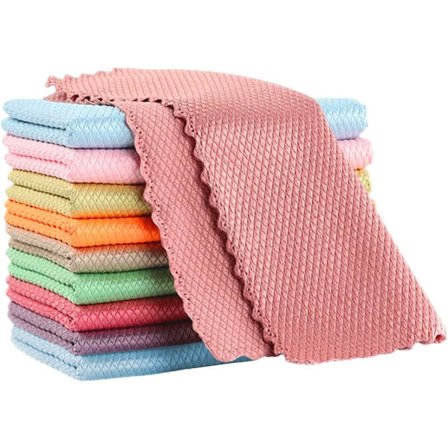 10 stk mikrofiberklude, 30*40 cm, genanvendelige mikrofiberklude til briller, glas, biler