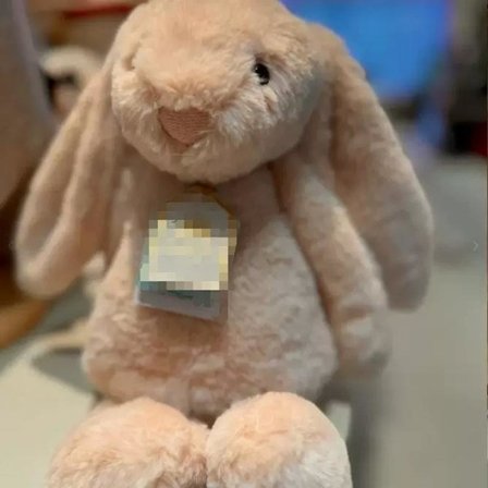 Jellycat plyslegetøj, blødt og behageligt, en fantastisk gave til børn, Valentinsdag eller en samlerobjekt, guld-label kanin, beige, 31 cm.