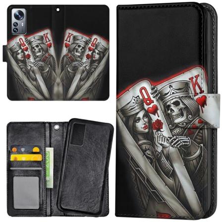 Xiaomi 12 Pro - Lommebok Deksel King Queen Kortstokk