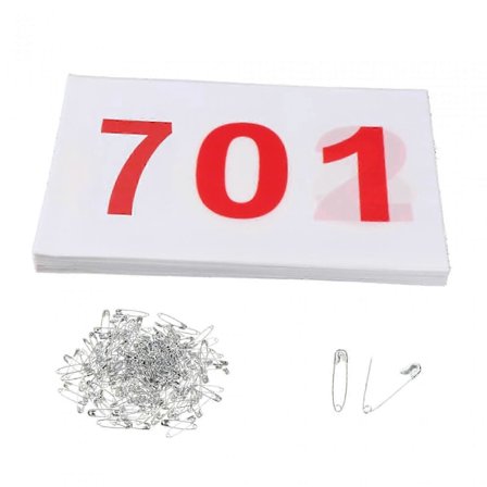 100 stk. løbe-hagesmække nummererede løbs-hagesmække 100 numre atlet-løbsnumre 001 til 100