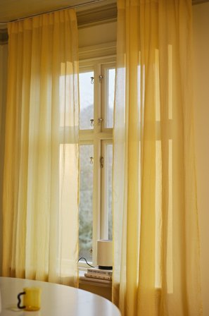 Jotex - Gardin Med Multifunksjonsbånd 2-pakke Gul - LAYER - Kjøp Multifunksjonsgardiner hos Jotex