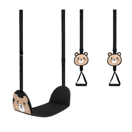 Døråbningsgynge til børn, indendørs gyngesæde til børn med støtte op til 150 kg med justerbar reb, udendørs trægynge til haven