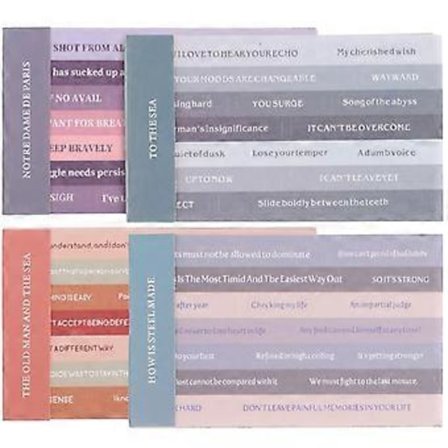 4 Påsar Inspirerande Klistermärken med Fina Ord Självhäftande Motiverande Citat Klistermärken för Scrapbook Anteckningsbok (Som Visat 1)