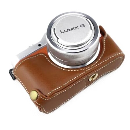 Panasonic Lumix DC-GF10 halvt kamera beskyttelsesetui i læder - Brun
