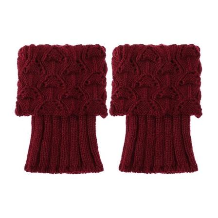 1 par benvarmere Støvlestrømper VINRØD - Perfet