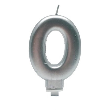 Gaggs Party Pack Numerokynttilä 0 Hopea